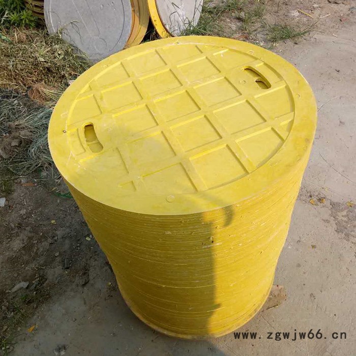 晋中玻璃钢圆形井盖 鸿硕玻璃钢电力检查井盖 通讯检查用井盖图3