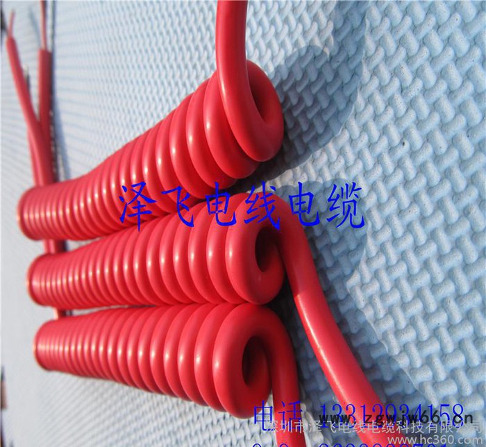 弹簧电线,弹簧传感器线,黄色弹簧电线 传感器用弹簧线 弹簧传感器图2