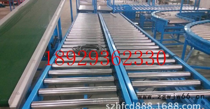 滚筒输送设备，动力滚筒分拣系统。转弯滚筒线。无动力滚筒图2