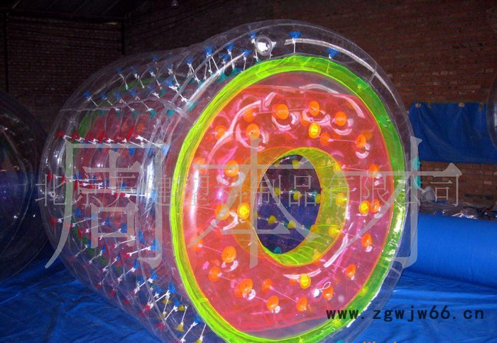 大型水上滚筒球 tpu水上彩色滚筒图3