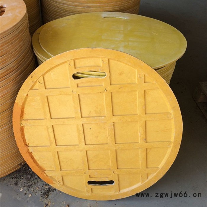 鸿硕直径500 玻璃钢井盖 给排水检查用井盖 玻璃钢防盗井盖图5