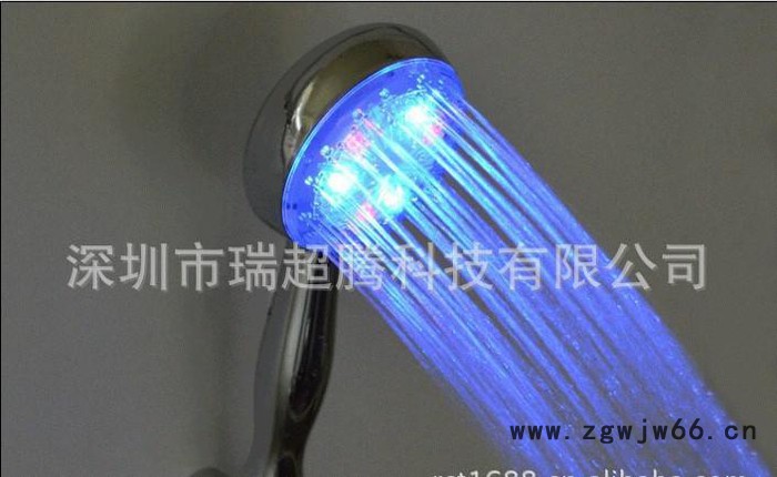 led花洒 发光花洒 七彩花洒喷头 自发电花洒 RC-B1图3