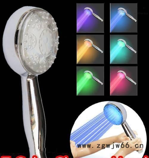 led花洒 发光花洒 七彩花洒喷头 自发电花洒 RC-B1图2