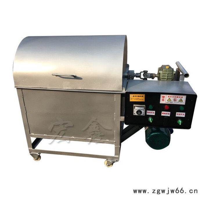 宏博 卧式滚筒炒瓜子机器 定制大型滚筒炒锅 炒芝麻锅厂家图3