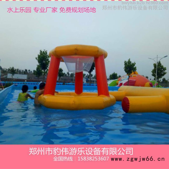 豹伟水上漂浮玩具 充气水上滚筒透明彩色PVC滚筒水上步行球图2