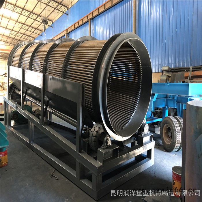 昆明无轴滚筒筛 移动式滚筒筛 鹅卵石滚筒筛 规格齐全 现货供应图4