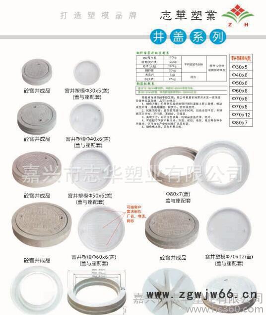市政道路公园小区雨水污水圆井盖塑料模具混凝土检查井盖模具图2