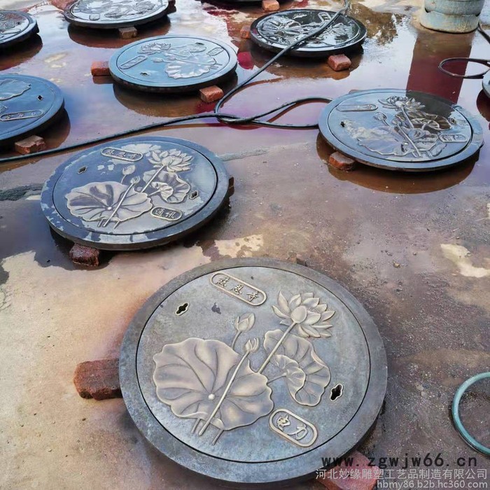 铜井盖铸造厂妙缘铜雕定制城市艺术井盖可定做各种花纹图2