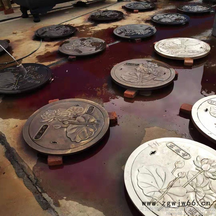 铜井盖铸造厂妙缘铜雕定制城市艺术井盖可定做各种花纹图6