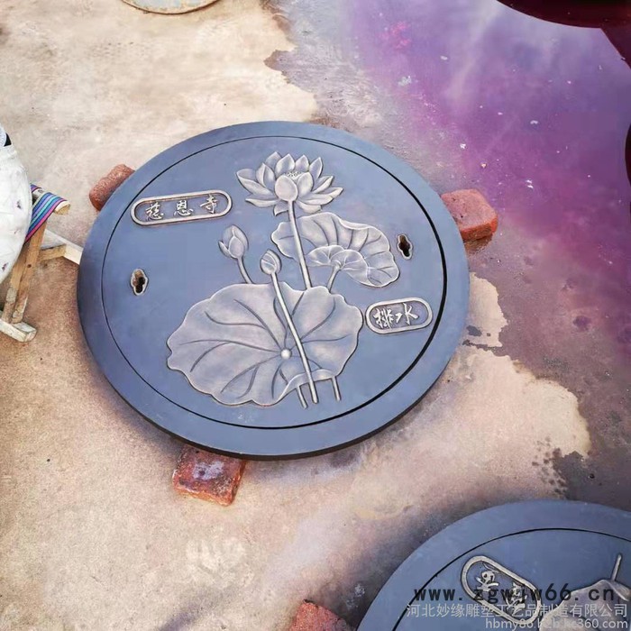 铜井盖铸造厂妙缘铜雕定制城市艺术井盖可定做各种花纹图3