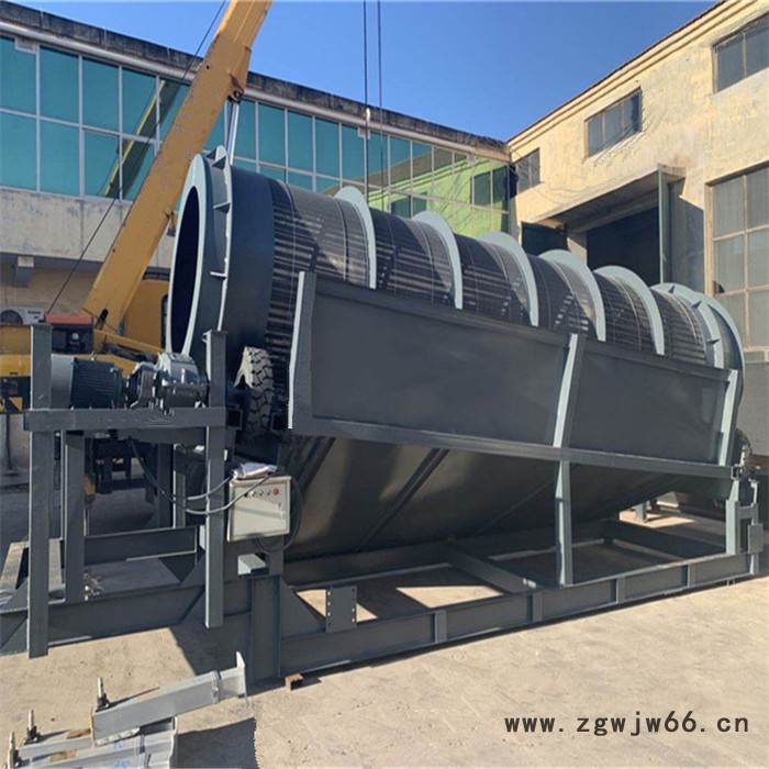 嵩赢厂家供应15060型 筛沙机滚筒筛沙机无轴滚筒筛石机滚筒筛土机图3