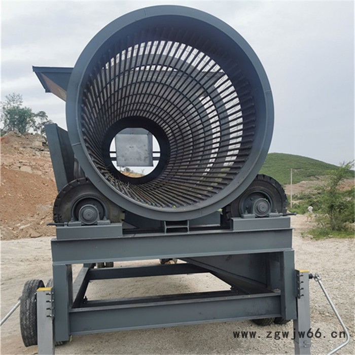 嵩赢厂家供应15060型 筛沙机滚筒筛沙机无轴滚筒筛石机滚筒筛土机图5