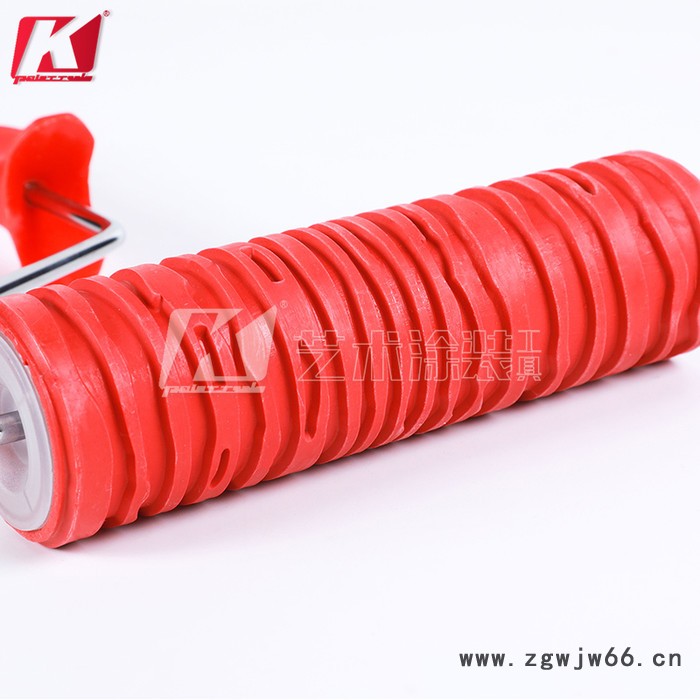 艺术涂料橡胶滚筒刷软胶滚筒刷乳胶漆镂印拉毛滚筒刷支架厂家 滚筒刷绒布图3