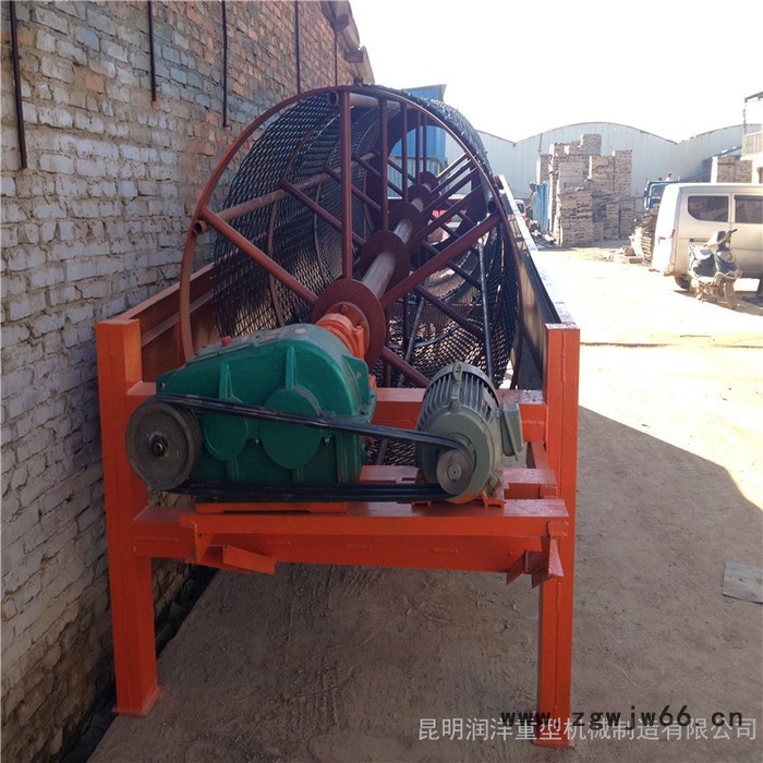 昆明无轴滚筒筛 移动式滚筒筛 锯末滚筒筛 矿山石料场用 价格优惠图2