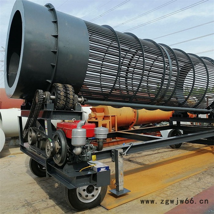丰茂无轴滚筒筛 滚筒筛沙机移动式滚筒砂石分离机生产厂家图2