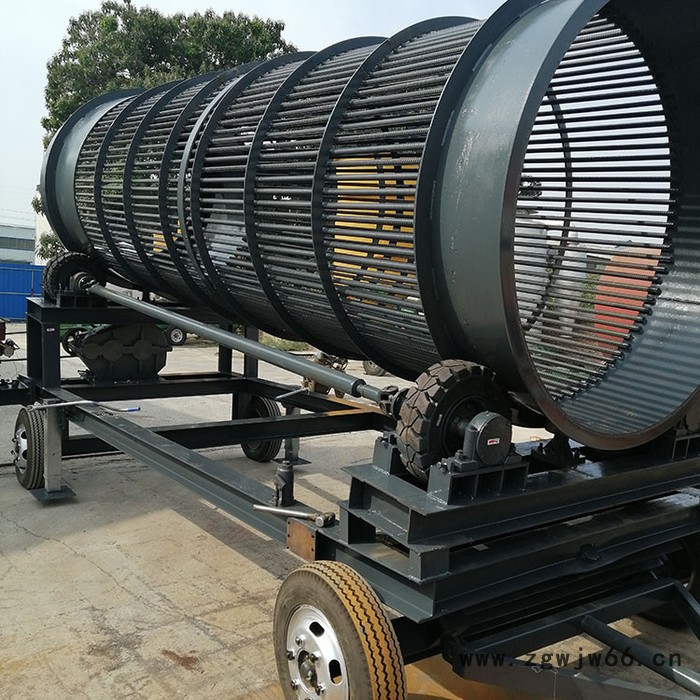 丰茂无轴滚筒筛 滚筒筛沙机移动式滚筒砂石分离机生产厂家图5