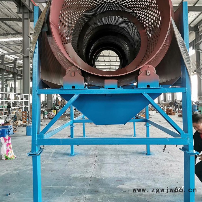 阳江市小型移动式滚筒筛配件石灰石无轴圆滚筒筛大型双层链条齿轮滚筒图2