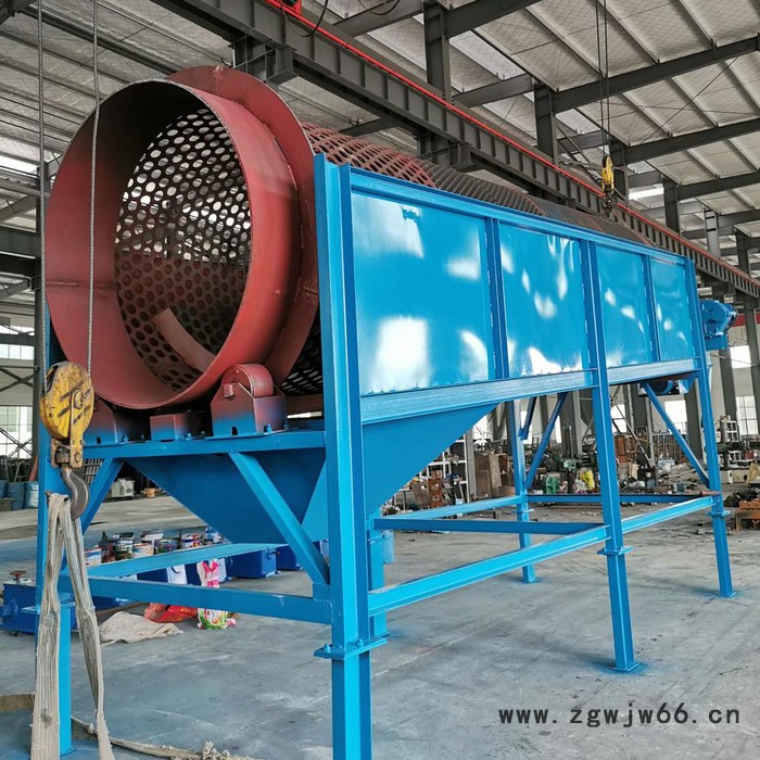 阳江市小型移动式滚筒筛配件石灰石无轴圆滚筒筛大型双层链条齿轮滚筒图3