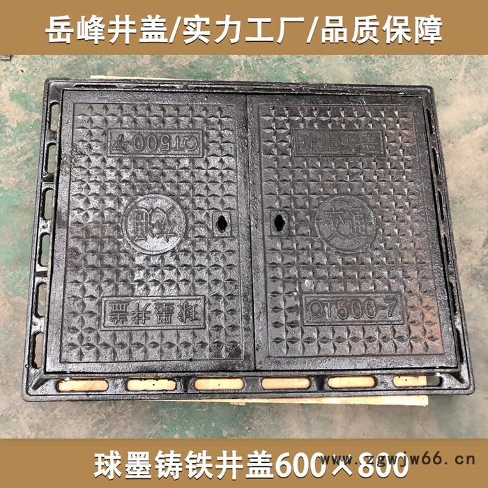 铸铁井盖600x800双盖图5