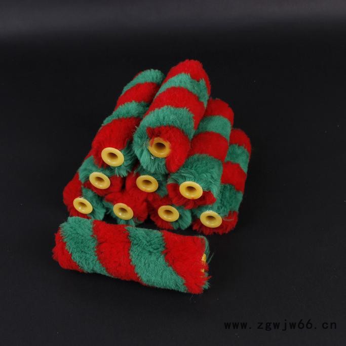 4寸涤纶红绿宽条 迷你拇指滚筒刷 欢迎咨询 迷你滚筒刷图7