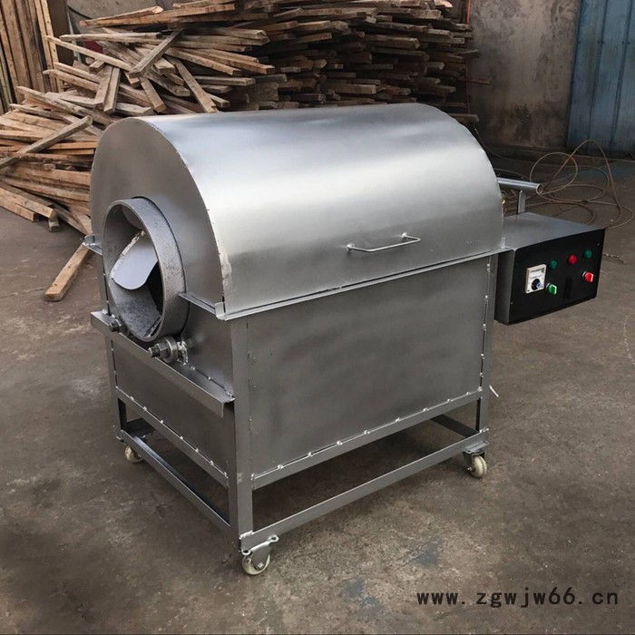 宏博 花生干果翻炒机 大型饲料滚筒炒货机 滚筒炒花生机图4
