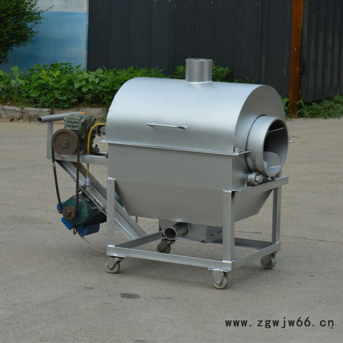 宏博 花生干果翻炒机 大型饲料滚筒炒货机 滚筒炒花生机图7