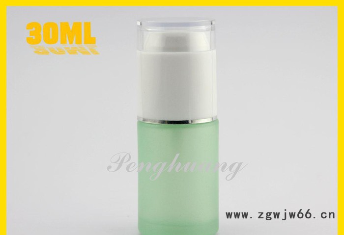 化妆品包装蒙砂玻璃瓶 半透明喷涂加工 亚克力喷头乳液瓶图2