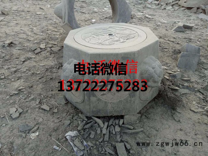 石雕青石仿古做旧大理石龙头八角井盖井口井圈图3