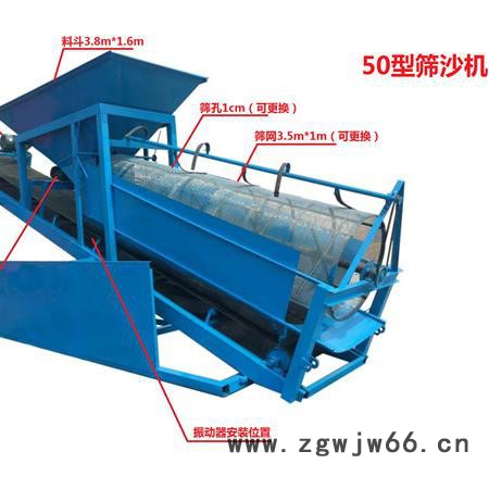 滚筒筛沙机 50滚筒筛沙机 宇欧 筛沙机 50滚筒筛沙机图4
