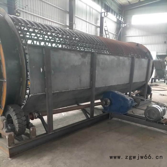 无轴滚筒筛煤筛沙筛石机 石料厂专用滚筒筛石机  泥土石料滚筒筛砂机图6