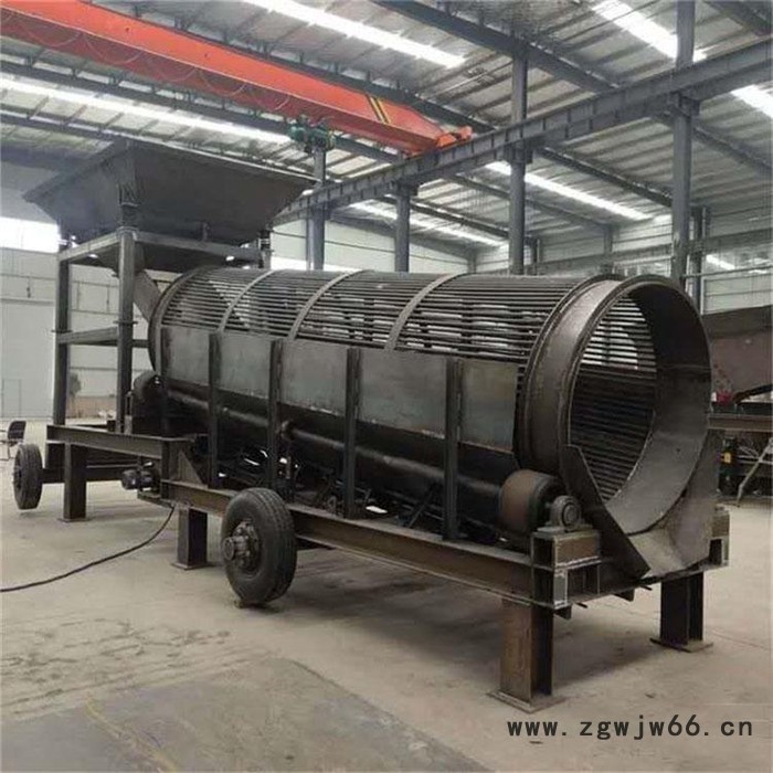 无轴滚筒筛煤筛沙筛石机 石料厂专用滚筒筛石机  泥土石料滚筒筛砂机图7