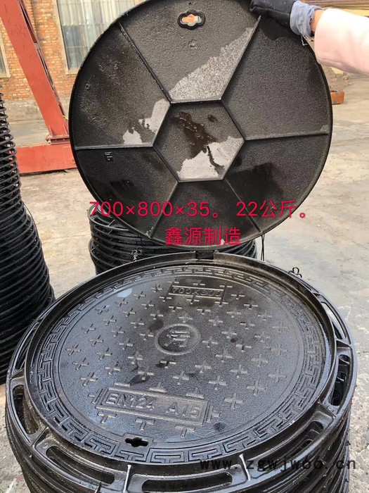 陕西市政公路雨水井下水井盖直径700*800*30按吨球墨铸铁井圈井盖污水井盖图3