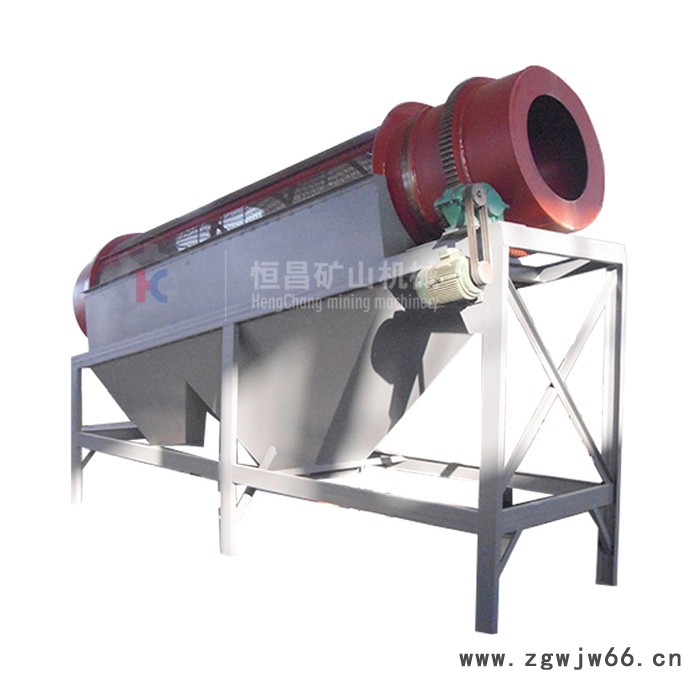 恒昌1840砂石料滚筒筛设备厂家 圆形滚筒筛沙机 江西圆形筛砂机图2