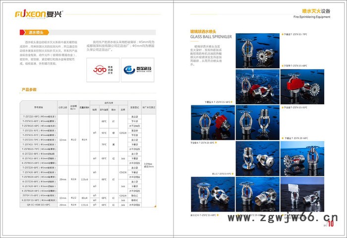 复兴ZSTZ玻璃球洒水喷头图1