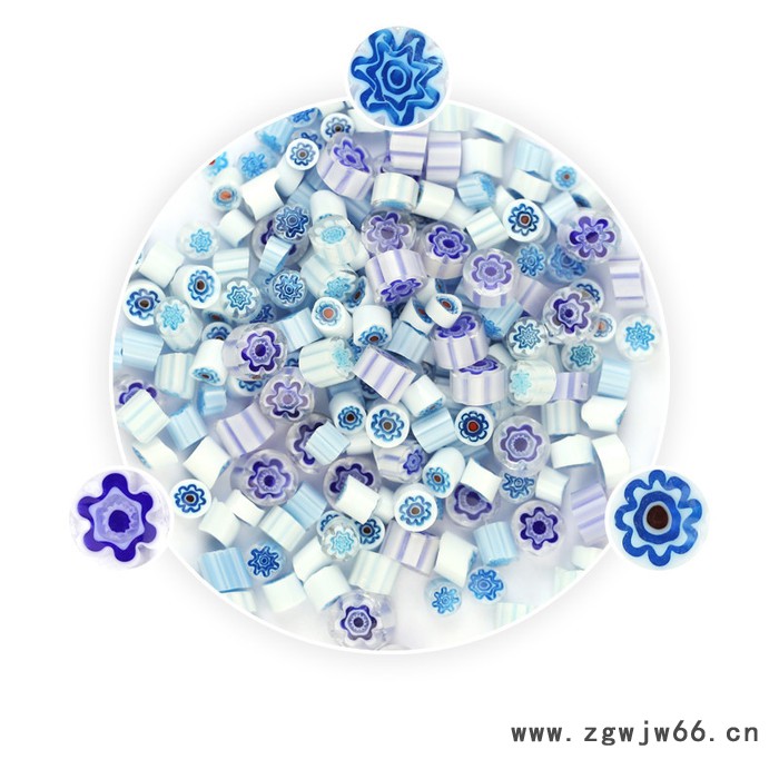 曼德1707006-10-8DIY工具铸铁井盖热熔琉璃玻璃块500克装白底各种花型混装图案热熔玻璃材料图2