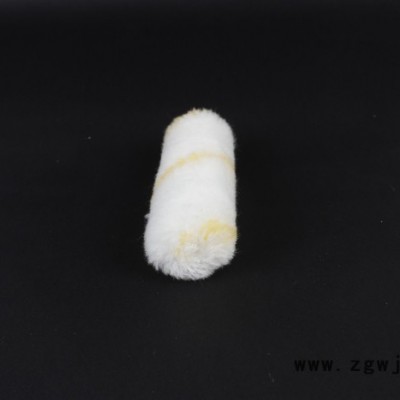 4寸混纺白底黄线条 迷你拇指滚筒刷 欢迎咨询 迷你滚筒刷