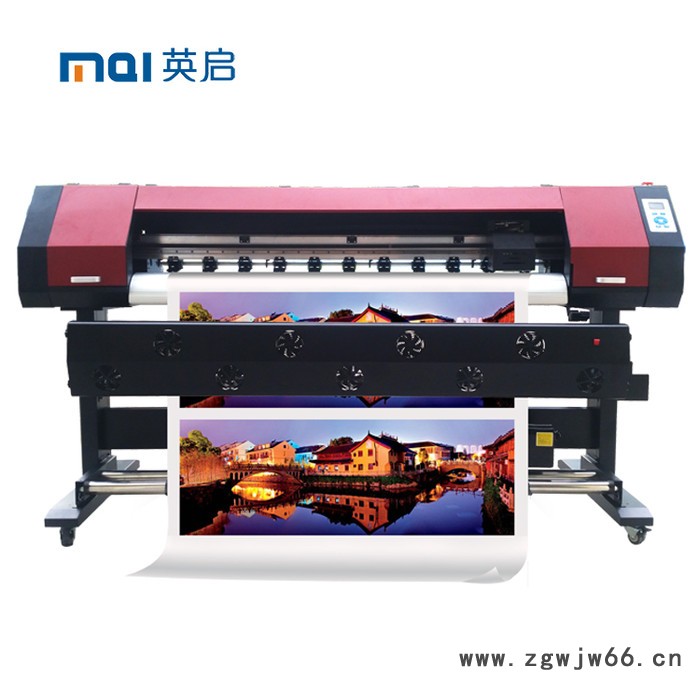 英启 数码相片打印机压电户内外写真机喷绘机爱普生十代喷头大机架升降墨栈 数码打印机图7