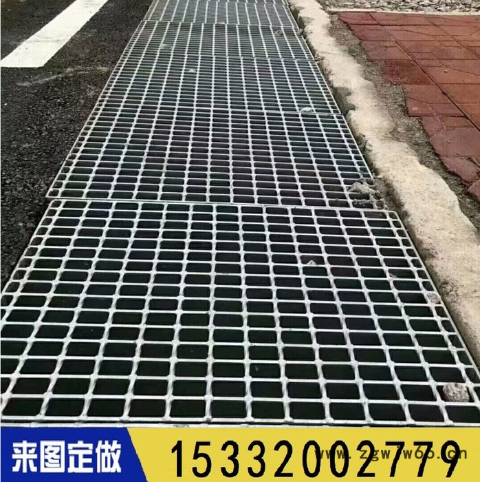 镀锌钢格板下水道水沟盖板井盖电厂楼梯平台踏步板不锈钢钢格栅板图2