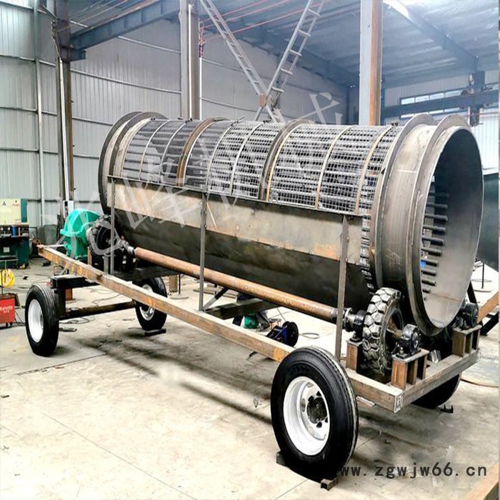 兆峰GTS800 滚筒筛/无轴滚筒筛/进料方式简单多样/筛孔不易堵塞运行平稳噪声较低图5