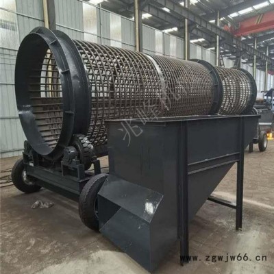 兆峰GTS800 滚筒筛/无轴滚筒筛/进料方式简单多样/筛孔不易堵塞运行平稳噪声较低