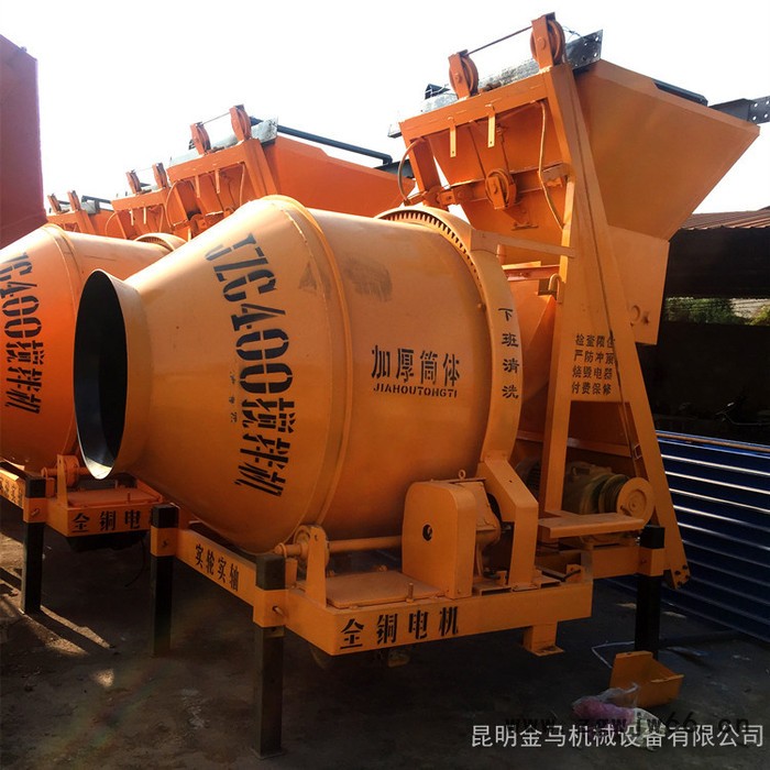 昆明750型滚筒搅拌机 摩擦式水泥滚筒搅拌机 自动上料滚筒全爬搅拌机 混凝土滚筒式搅拌机厂家图3