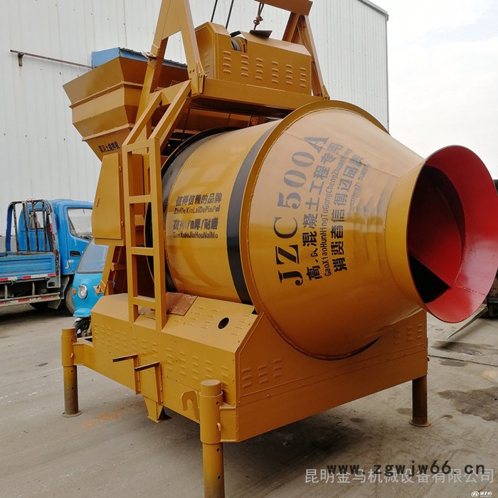昆明750型滚筒搅拌机 摩擦式水泥滚筒搅拌机 自动上料滚筒全爬搅拌机 混凝土滚筒式搅拌机厂家图4