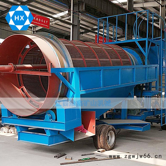 江西砂石滚筒筛 沙金提取设备 河沙脱水滚筒筛 建筑工地用筛分机图2
