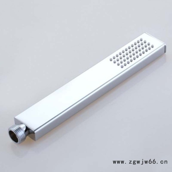 广东恒美全铜方形淋浴小花洒 手持花洒 莲蓬头 热水器洗浴喷头 软管 花洒座 HM-ZS0023图2