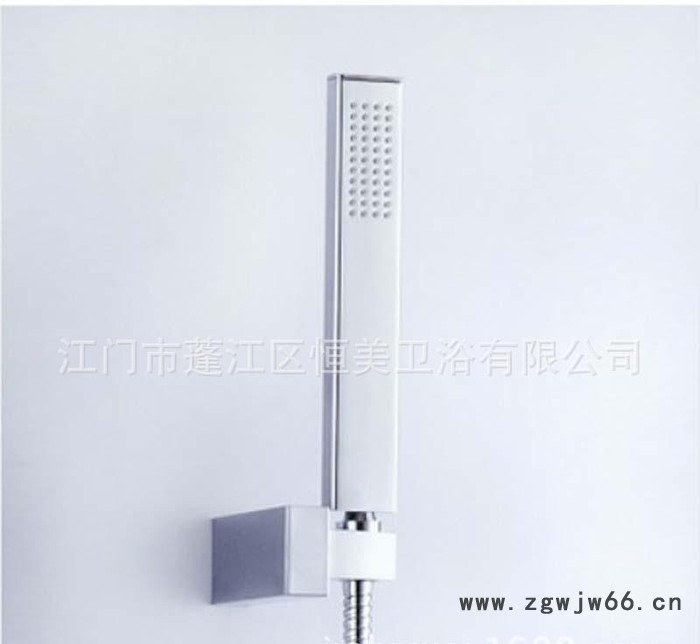 广东恒美全铜方形淋浴小花洒 手持花洒 莲蓬头 热水器洗浴喷头 软管 花洒座 HM-ZS0023图4