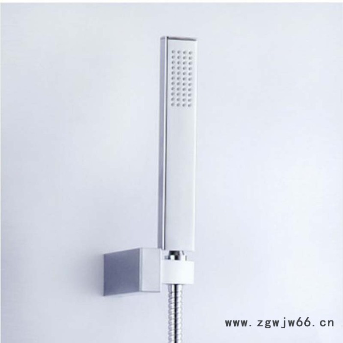 广东恒美全铜方形淋浴小花洒 手持花洒 莲蓬头 热水器洗浴喷头 软管 花洒座 HM-ZS0023图6