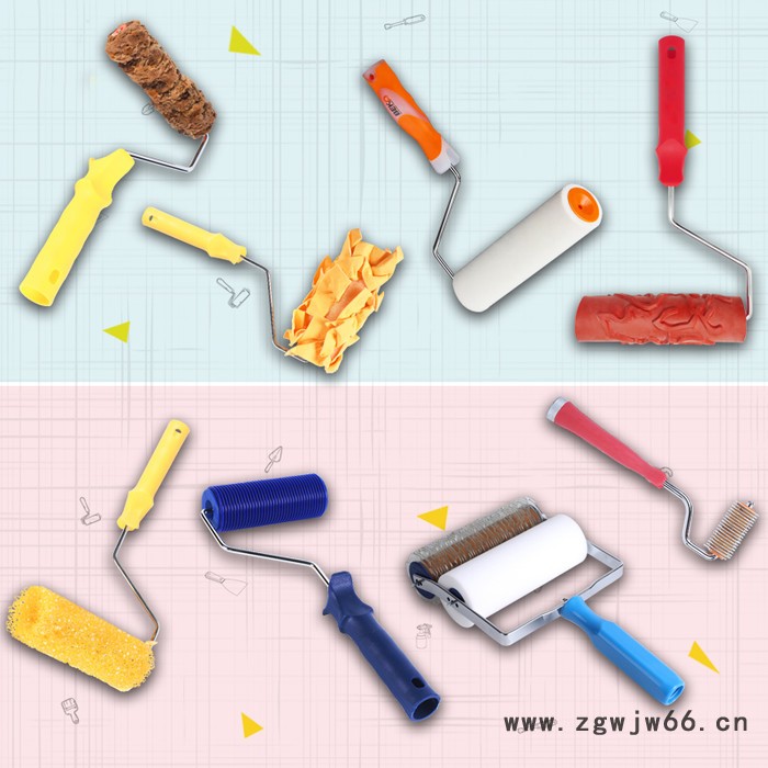 橡胶滚筒刷 艺术涂料滚筒刷 油漆乳胶漆羊毛刷刷子 拉毛滚筒刷图4