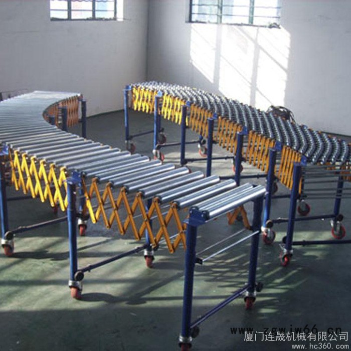 厦门“连晟”伸缩无动力滚筒输送线 动力滚筒线 输送线 生产厂家连晟机械品质保障图2