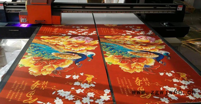 雪弗板瓷砖背景墙上色打印机 多喷头柯尼卡UV喷绘机图2