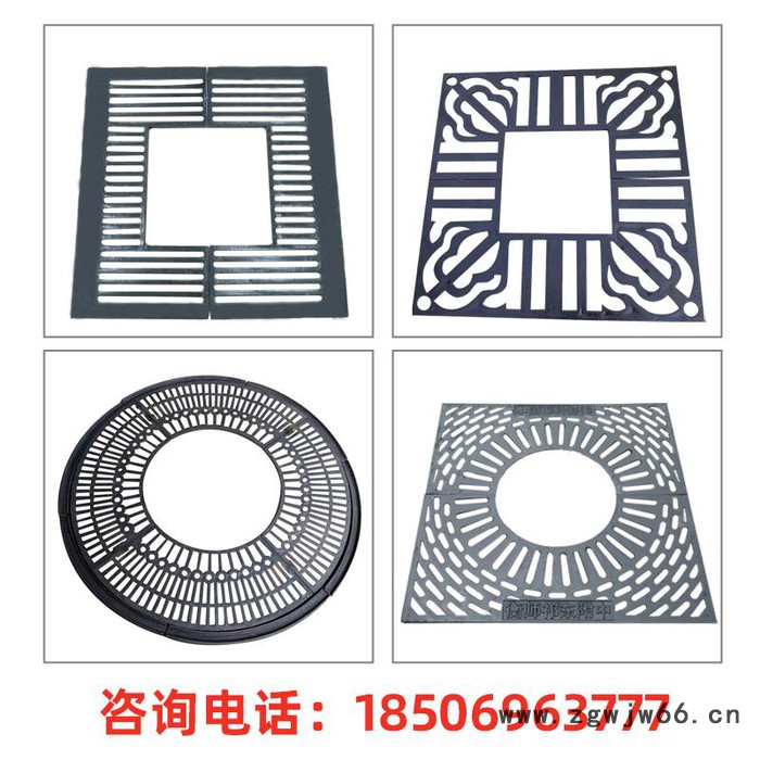 福和盛世 铸铁树池篦子 市政护树板 马路树洞盖板 井盖来图定做图4